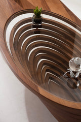 033 Walnut/Gold Coffee Table from Nova Furniture - Luna Furniture