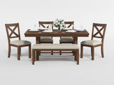 Hazel Charcoal Brown 5-Piece Dining Set from Homelegance - Luna Furniture