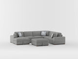 Raife Taupe Ottoman from Homelegance - Luna Furniture