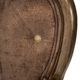 Platine De Royale L. Espresso Antique Platinum Cal King Panel Bed W/brown Fabric from Michael Amini - Luna Furniture