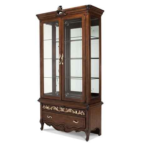 Platine De Royale L. Espresso Light Espresso Curio from Michael Amini - Luna Furniture