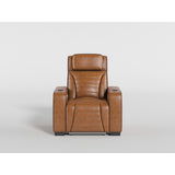 Cyber Black Power Reclining Chair with Power Headrest, Cup holder, Charging Ports and LED Lighting