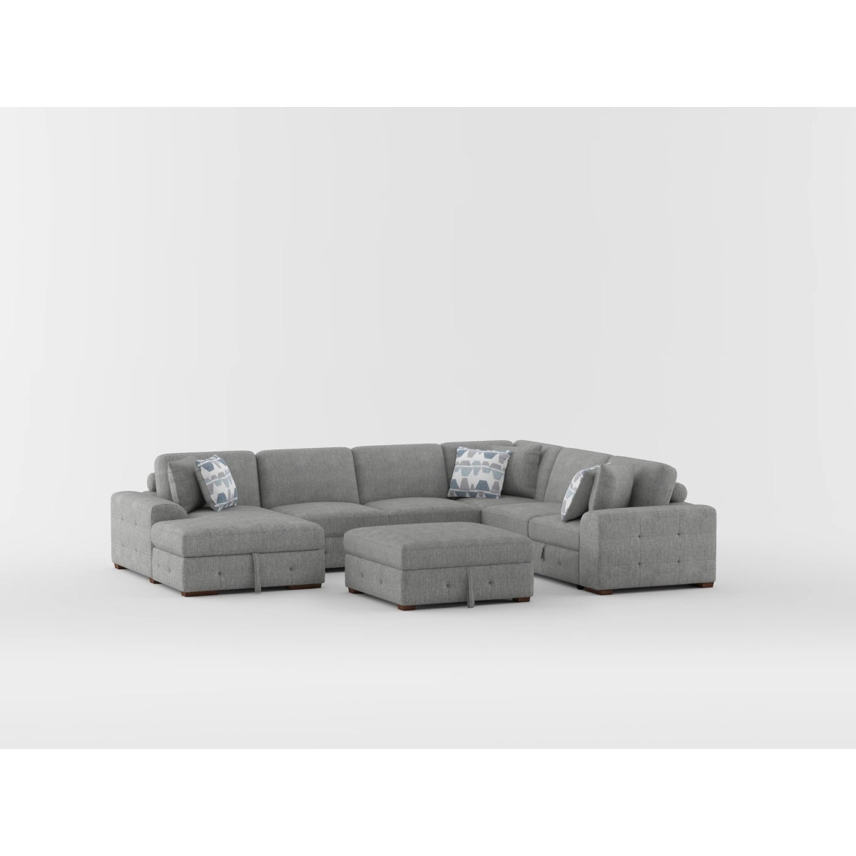 Raife Taupe 4-Piece Sectional with Right Chaise from Homelegance - Luna Furniture