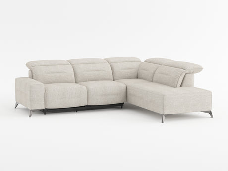 Adahlia Sand 2-Piece RAF Chaise Power Reclining Sectional from Homelegance - Luna Furniture