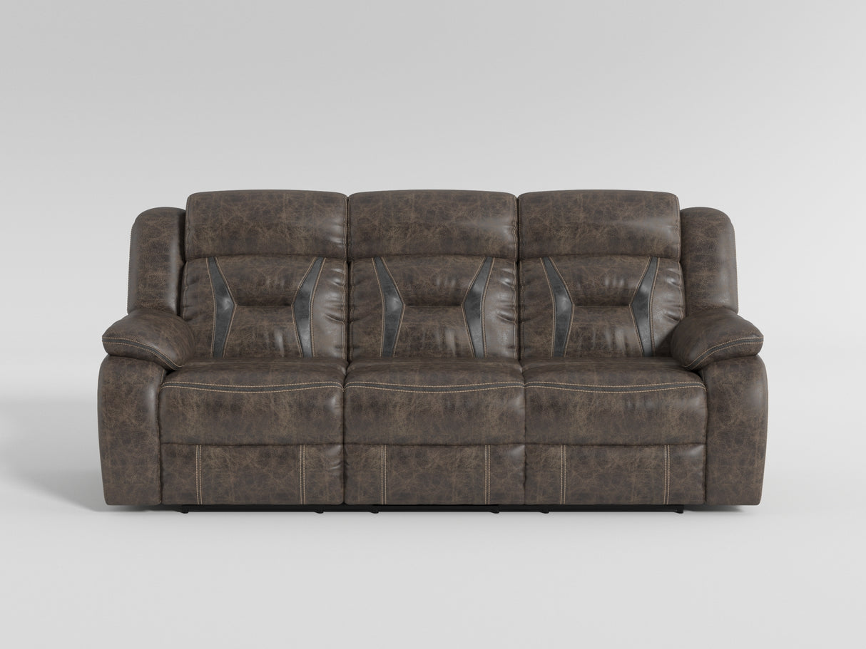 Madrona Hill Gray Double Reclining Sofa from Homelegance - Luna Furniture
