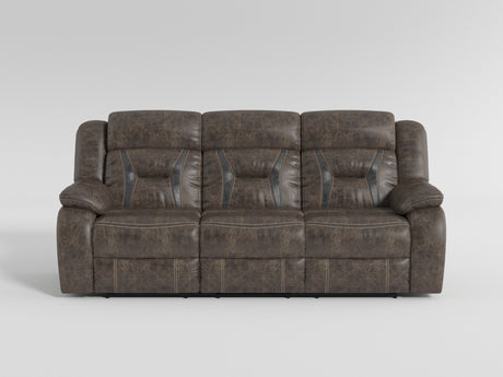 Madrona Hill Gray Double Reclining Sofa from Homelegance - Luna Furniture