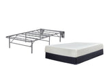 10 Inch Chime Memory Foam Mattress with Foundation in White from Ashley - Luna Furniture