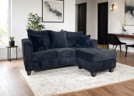 Elgin Black Reversible Sectional from Happy Homes - Luna Furniture