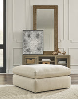 Elyza Linen Oversized Accent Ottoman from Ashley Furniture - Luna Furniture