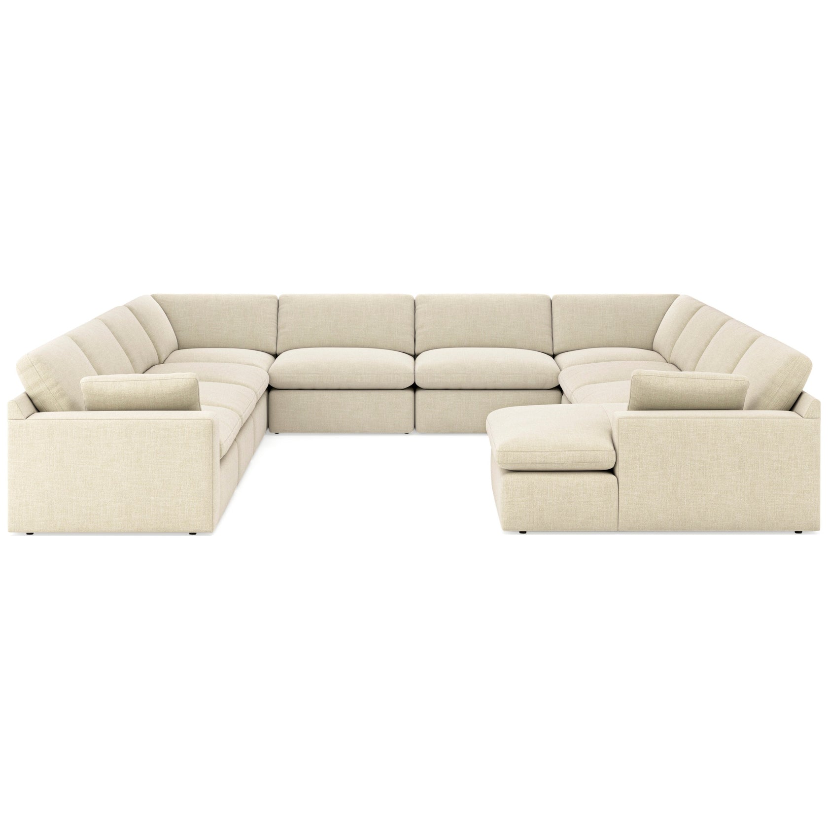 Elyza Linen 10-Piece RAF Chaise Sectional from Ashley - Luna Furniture