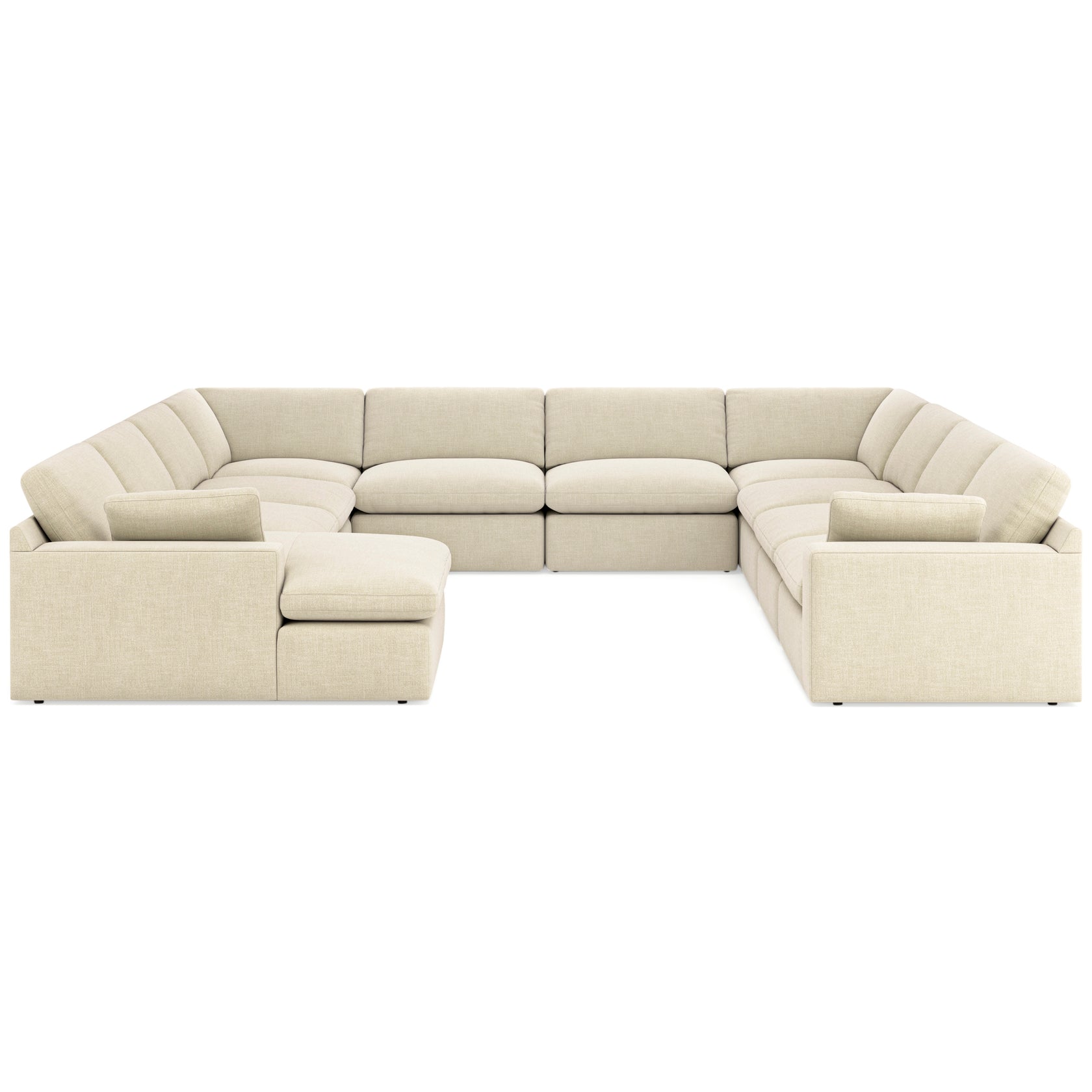 Elyza Linen 10-Piece LAF Chaise Sectional from Ashley - Luna Furniture