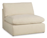 Elyza Linen 10-Piece RAF Chaise Sectional