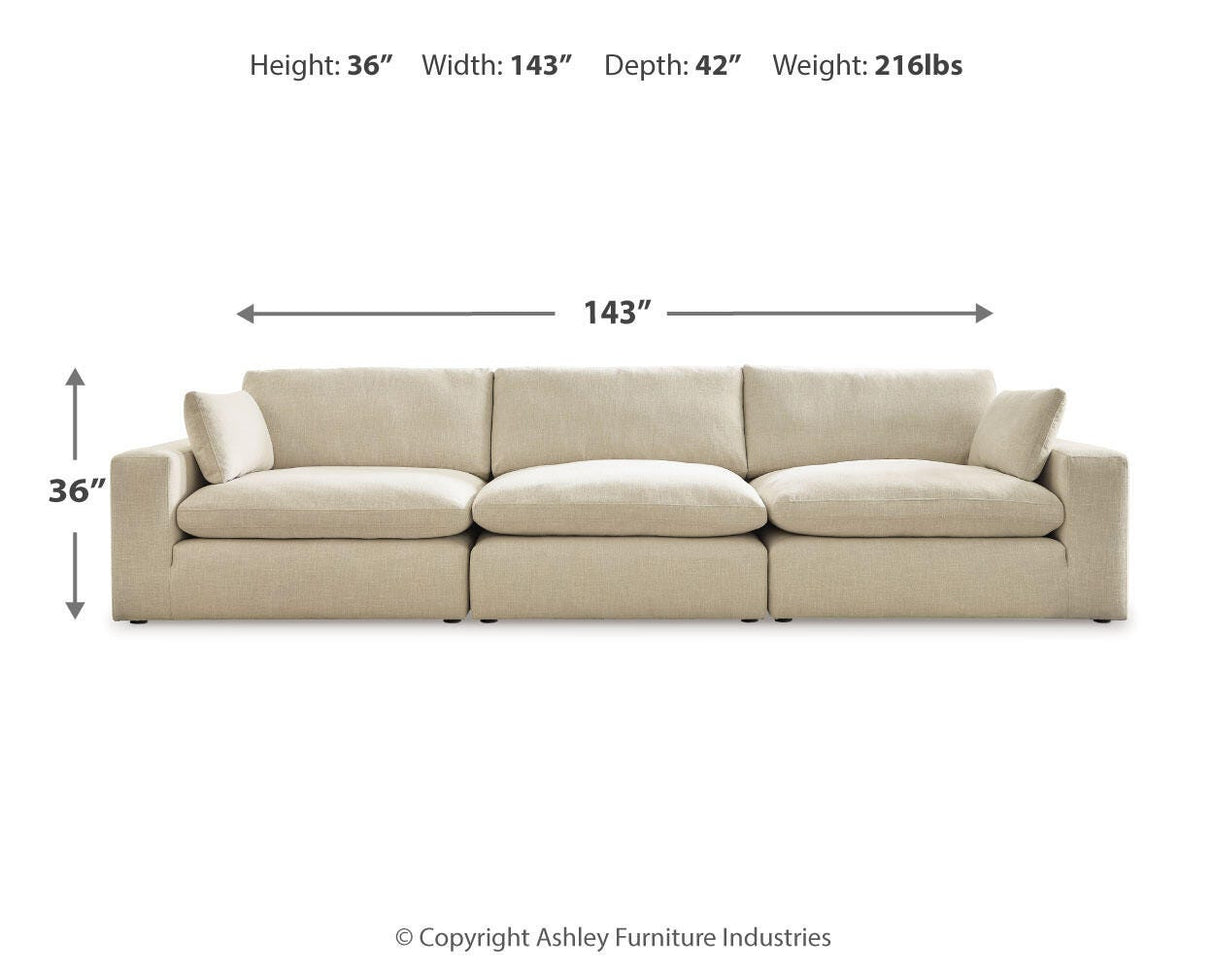 Elyza Linen 3-Piece Sectional Sofa from Ashley - Luna Furniture