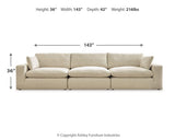 Elyza Linen 3-Piece Sectional Sofa from Ashley - Luna Furniture