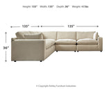 Elyza Linen 5-Piece Symmetrical Sectional from Ashley Furniture - Luna Furniture