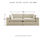 Elyza Linen 2-Piece Sectional Loveseat