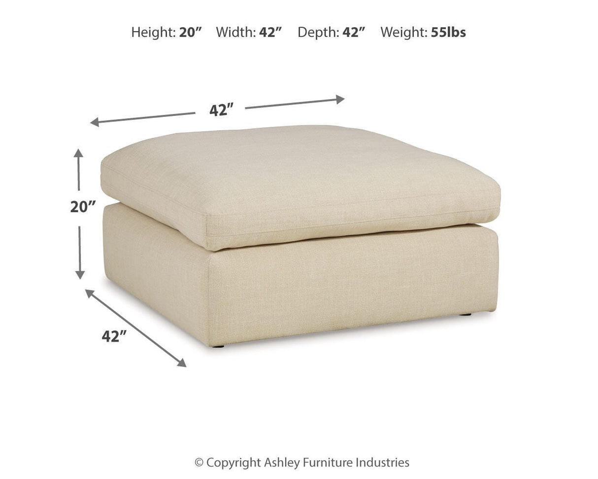 Elyza Linen Oversized Accent Ottoman from Ashley Furniture - Luna Furniture