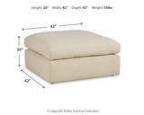 Elyza Linen Oversized Accent Ottoman from Ashley Furniture - Luna Furniture