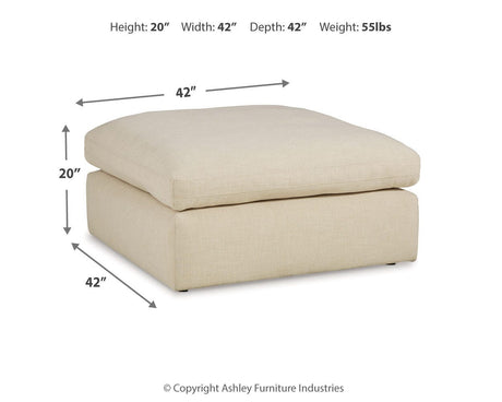 Elyza Linen Oversized Accent Ottoman from Ashley Furniture - Luna Furniture