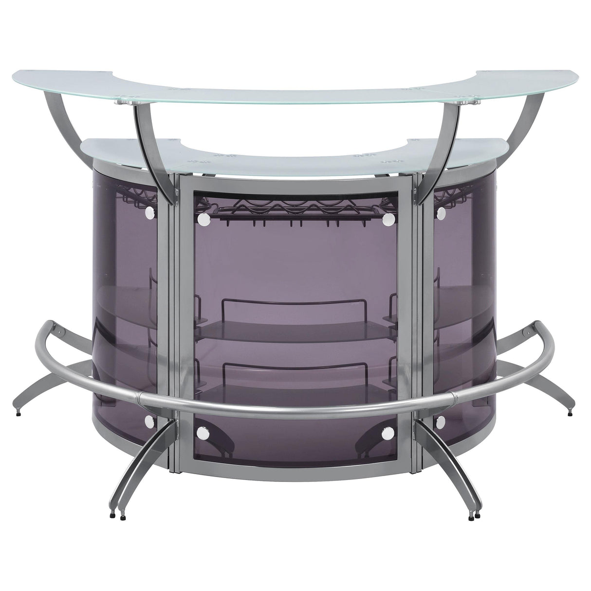Dallas Smoked and Silver Bar Unit from Coaster - Luna Furniture