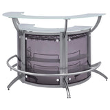 Dallas Smoked and Silver Bar Unit from Coaster - Luna Furniture