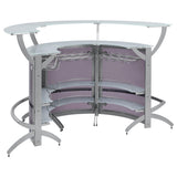 Dallas Smoked and Silver Bar Unit from Coaster - Luna Furniture