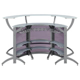 Dallas Smoked and Silver Bar Unit from Coaster - Luna Furniture