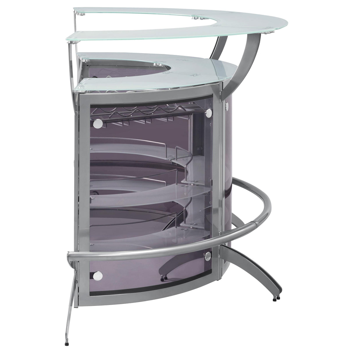 Dallas Smoked and Silver Bar Unit from Coaster - Luna Furniture