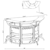 Dallas Smoked and Silver Bar Unit from Coaster - Luna Furniture