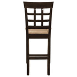 Gabriel Cappuccino and Tan Upholstered Counter Height Stools, Set of 2 from Coaster - Luna Furniture