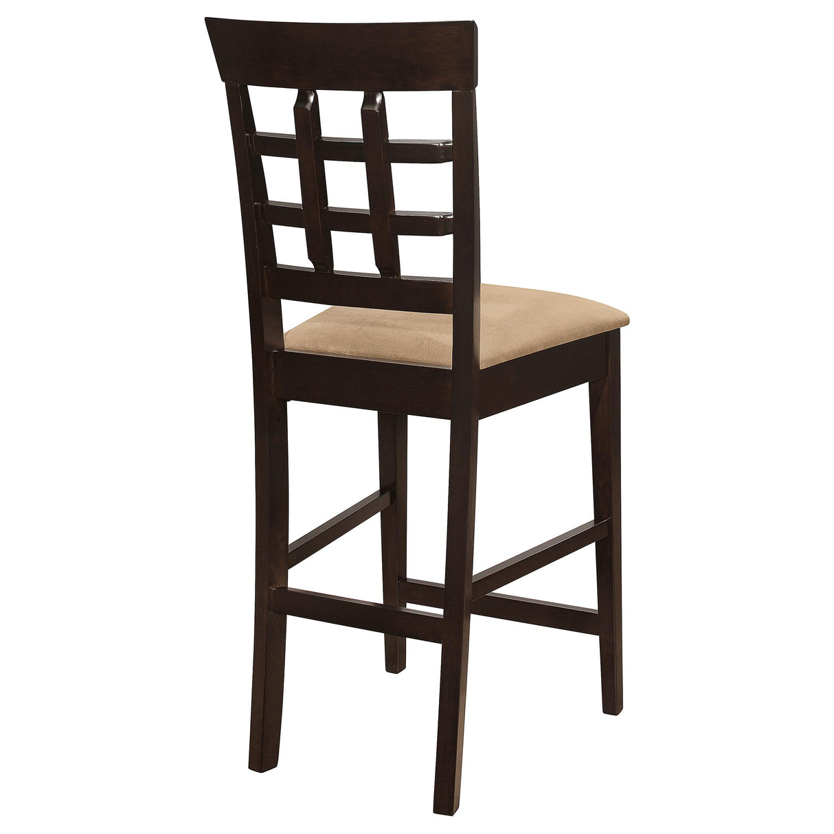Gabriel Cappuccino and Tan Upholstered Counter Height Stools, Set of 2 from Coaster - Luna Furniture
