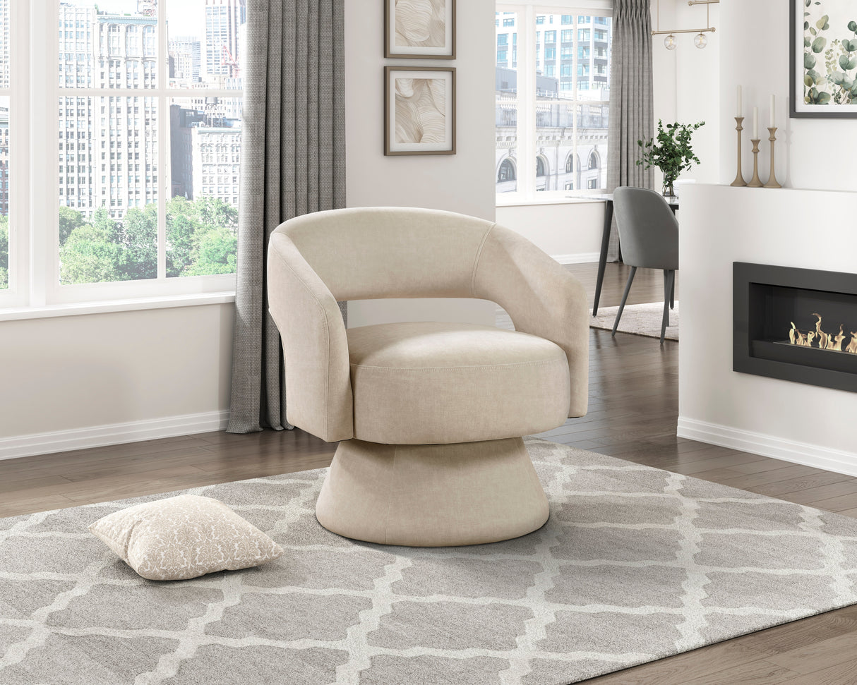 Crafton Blue Leather Accent Chair