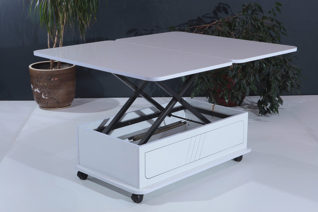 Rio Smart Coffee Table 1003 White from Furnia - Luna Furniture