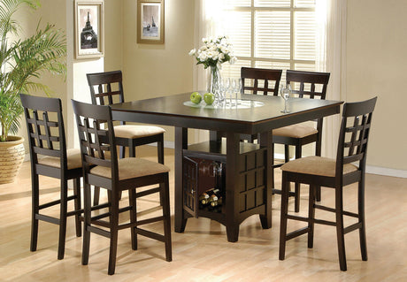 Gabriel Cappuccino 7-Piece Square Dining Set from Coaster - Luna Furniture