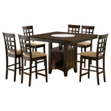 Gabriel Cappuccino 7-Piece Square Dining Set from Coaster - Luna Furniture