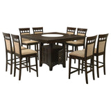 Gabriel Cappuccino 9-Piece Square Counter Height Dining Set from Coaster - Luna Furniture