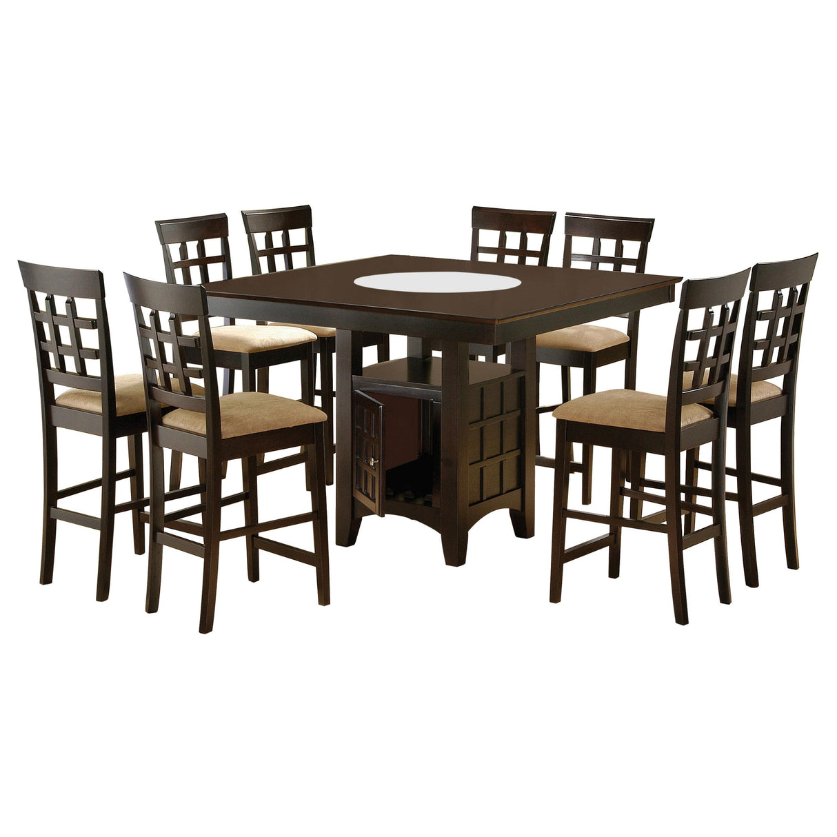 Gabriel Cappuccino 9-Piece Square Dining Set from Coaster - Luna Furniture
