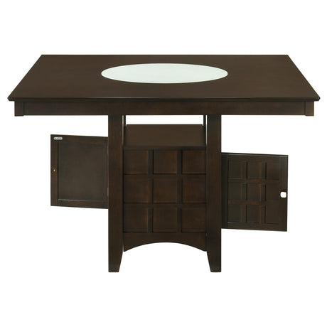 Gabriel Cappuccino Storage Counter Height Table from Coaster - Luna Furniture
