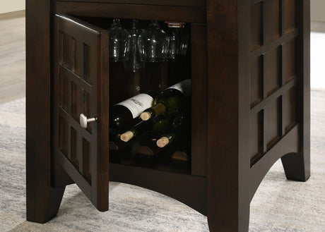 Gabriel Cappuccino Storage Counter Height Table from Coaster - Luna Furniture