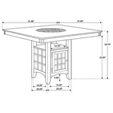 Gabriel Cappuccino Storage Counter Height Table from Coaster - Luna Furniture