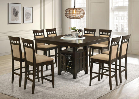 Gabriel Cappuccino Storage Counter Height Table from Coaster - Luna Furniture
