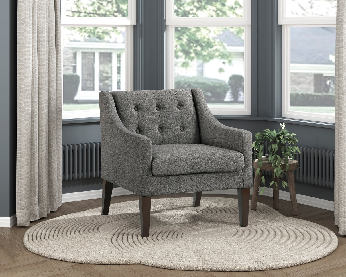 Knox Dark Gray Accent Chair from Homelegance - Luna Furniture