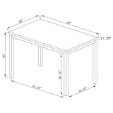 Garza Black Rectangular Dining Table from Coaster - Luna Furniture