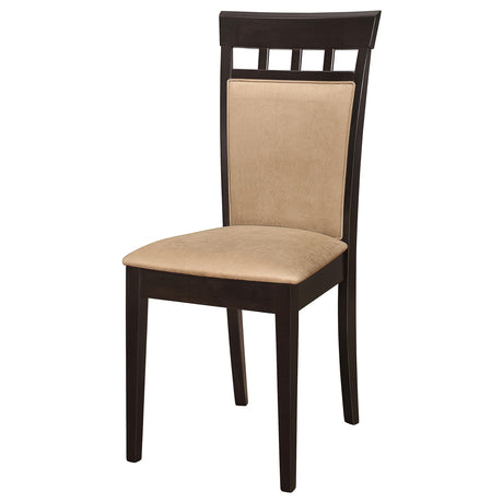 Gabriel Cappuccino and Tan Upholstered Side Chairs, Set of 2 from Coaster - Luna Furniture