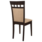 Gabriel Cappuccino and Tan Upholstered Side Chairs, Set of 2 from Coaster - Luna Furniture