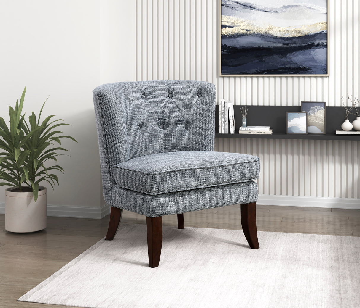 Melrose Dark Gray Accent Chair from Homelegance - Luna Furniture