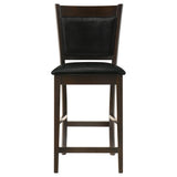 Jaden Black and Espresso Upholstered Counter Height Stools, Set of 2 from Coaster - Luna Furniture