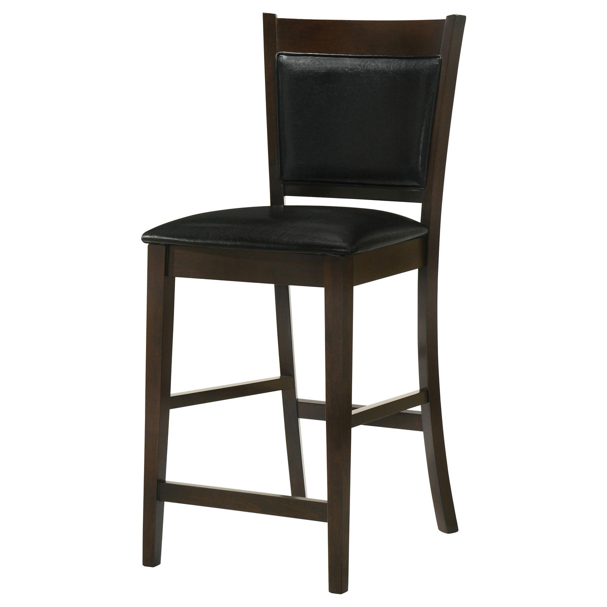 Jaden Black and Espresso Upholstered Counter Height Stools, Set of 2 from Coaster - Luna Furniture