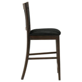 Jaden Black and Espresso Upholstered Counter Height Stools, Set of 2 from Coaster - Luna Furniture