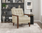 Crafton Beige Leather Accent Chair from Homelegance - Luna Furniture